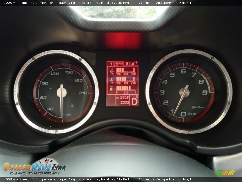 2008 Alfa Romeo 8C Competizione Coupe Gauges Photo #22