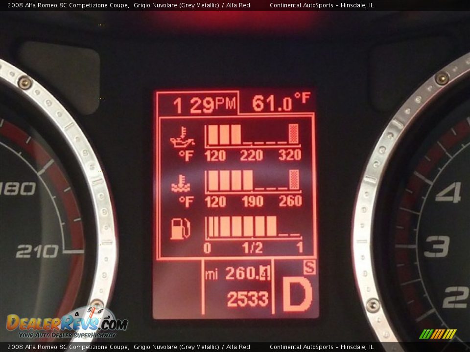 2008 Alfa Romeo 8C Competizione Coupe Gauges Photo #23