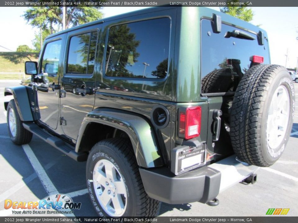 2012 Jeep Wrangler Unlimited Sahara 4x4 Natural Green Pearl / Black/Dark Saddle Photo #2