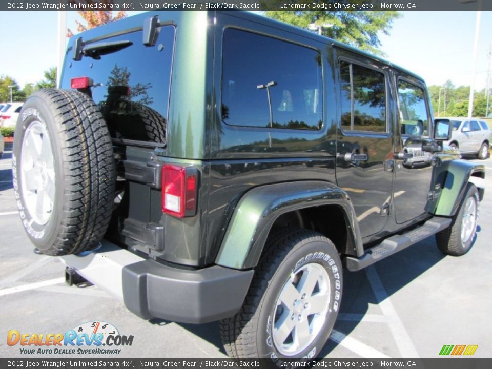 2012 Jeep Wrangler Unlimited Sahara 4x4 Natural Green Pearl / Black/Dark Saddle Photo #3