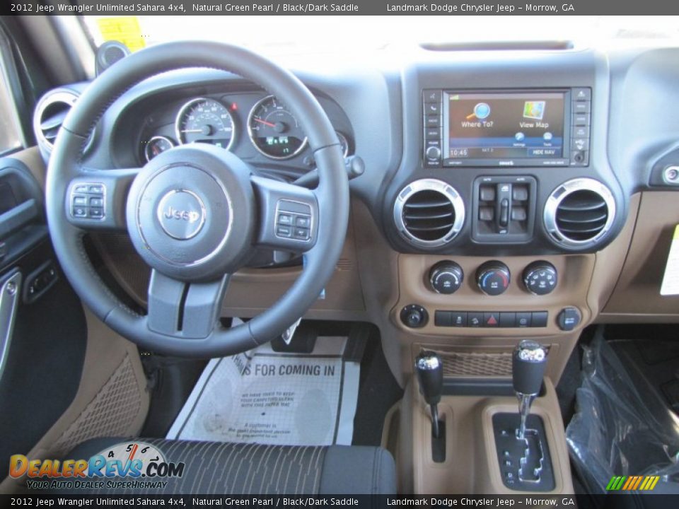 2012 Jeep Wrangler Unlimited Sahara 4x4 Natural Green Pearl / Black/Dark Saddle Photo #11