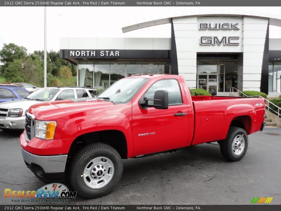 2012 GMC Sierra 2500HD Regular Cab 4x4 Fire Red / Dark Titanium Photo #1