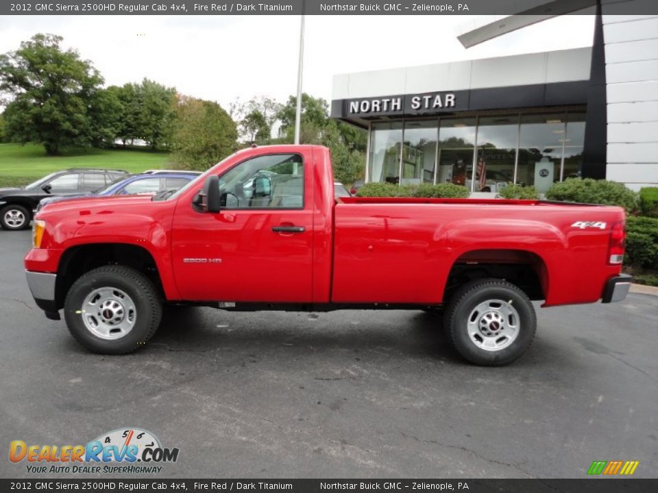 2012 GMC Sierra 2500HD Regular Cab 4x4 Fire Red / Dark Titanium Photo #2