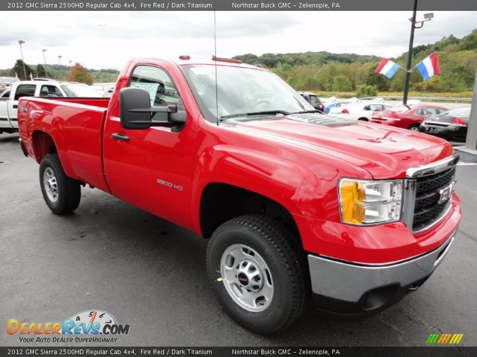 2012 GMC Sierra 2500HD Regular Cab 4x4 Fire Red / Dark Titanium Photo #3