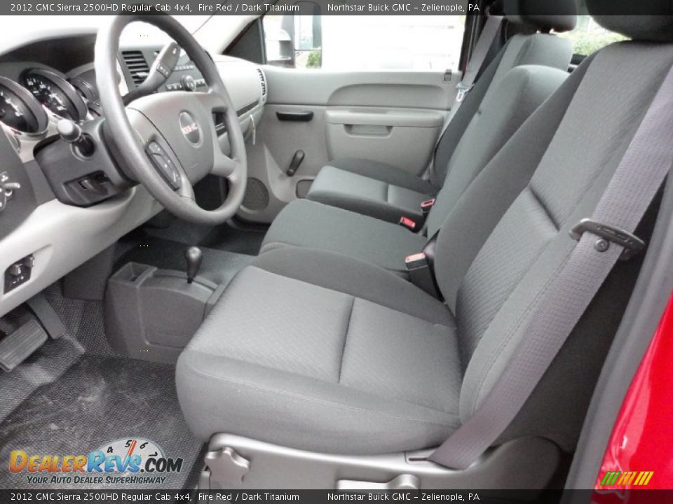 Dark Titanium Interior - 2012 GMC Sierra 2500HD Regular Cab 4x4 Photo #12