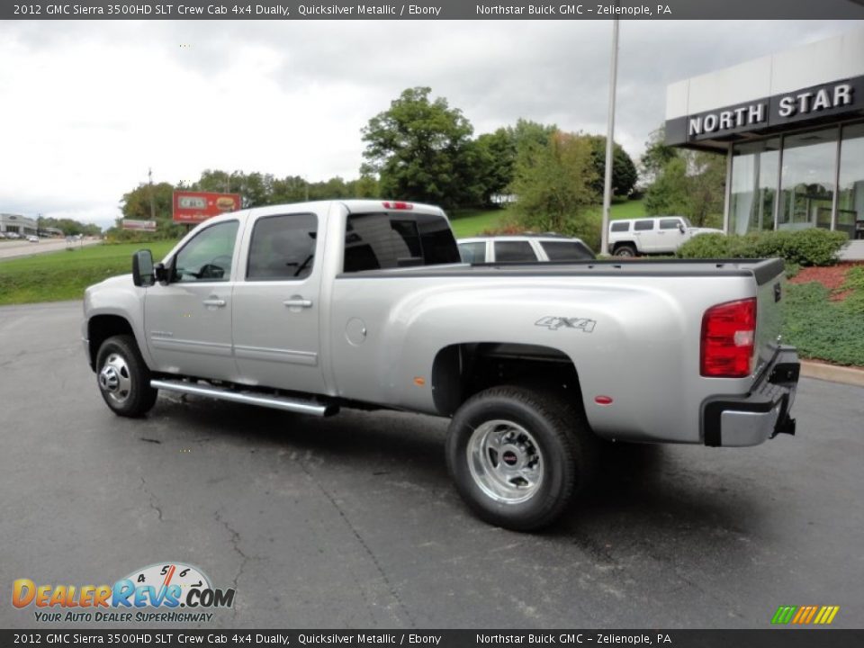 2012 GMC Sierra 3500HD SLT Crew Cab 4x4 Dually Quicksilver Metallic / Ebony Photo #3