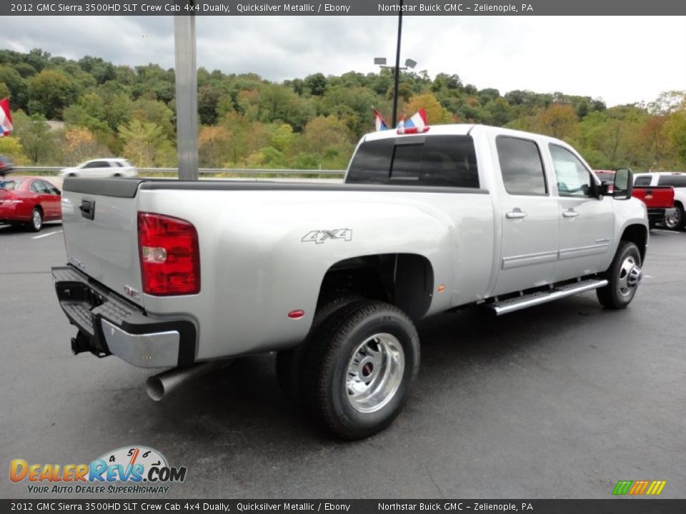 2012 GMC Sierra 3500HD SLT Crew Cab 4x4 Dually Quicksilver Metallic / Ebony Photo #5