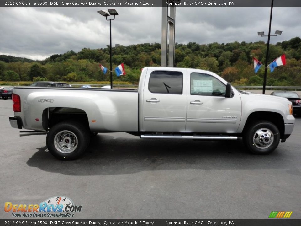 Quicksilver Metallic 2012 GMC Sierra 3500HD SLT Crew Cab 4x4 Dually Photo #6