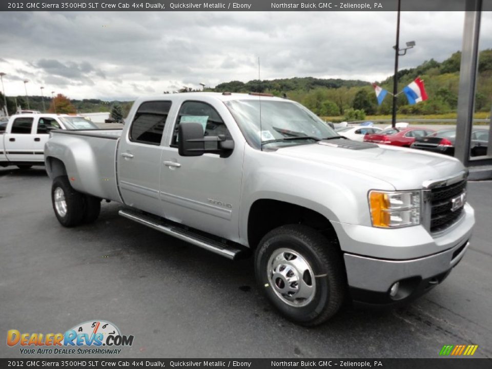 Quicksilver Metallic 2012 GMC Sierra 3500HD SLT Crew Cab 4x4 Dually Photo #7