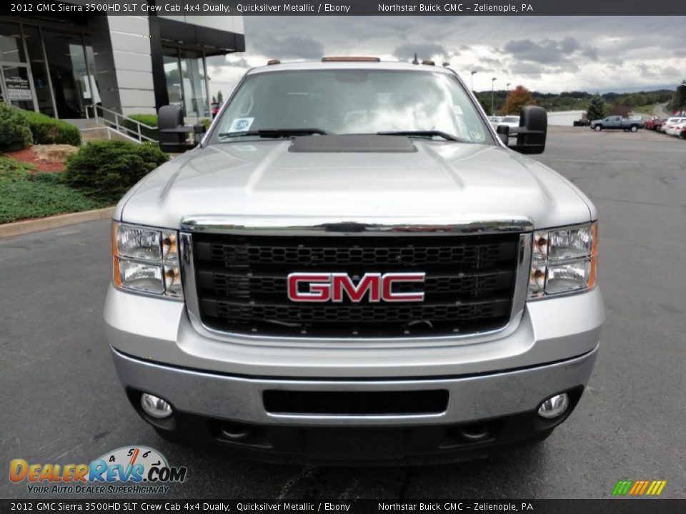 2012 GMC Sierra 3500HD SLT Crew Cab 4x4 Dually Quicksilver Metallic / Ebony Photo #8