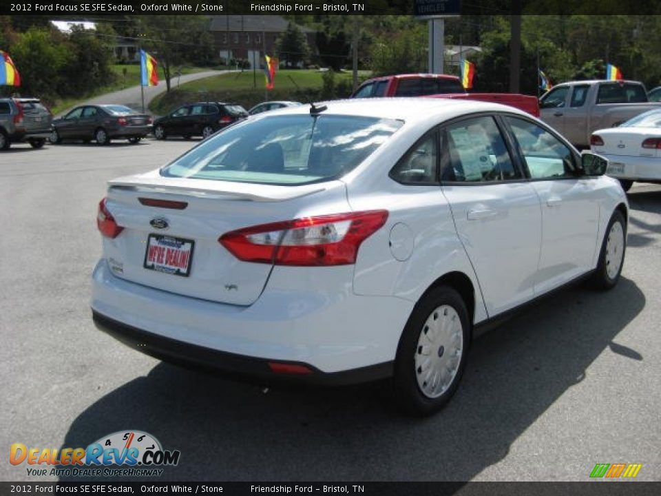 2012 Ford Focus SE SFE Sedan Oxford White / Stone Photo #6