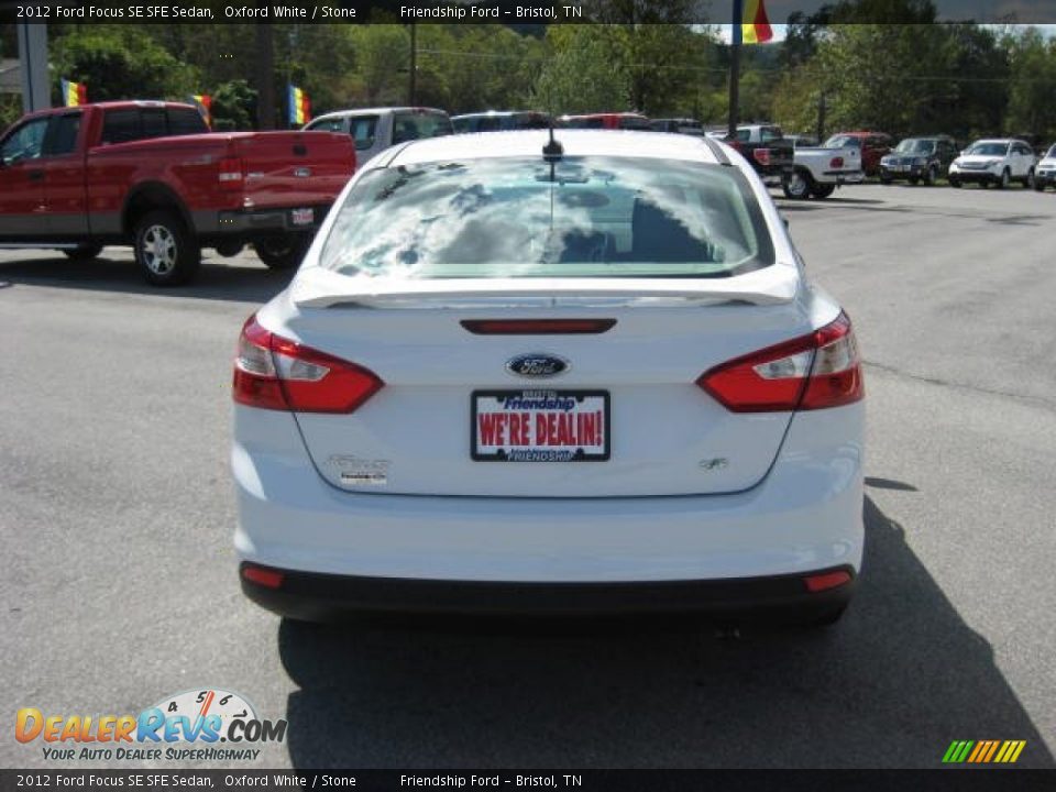 2012 Ford Focus SE SFE Sedan Oxford White / Stone Photo #7