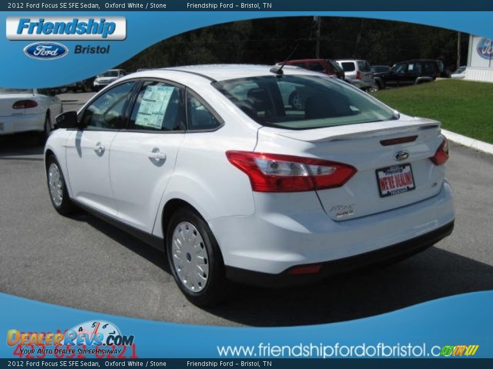 2012 Ford Focus SE SFE Sedan Oxford White / Stone Photo #8