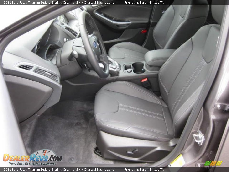 Charcoal Black Leather Interior - 2012 Ford Focus Titanium Sedan Photo #13