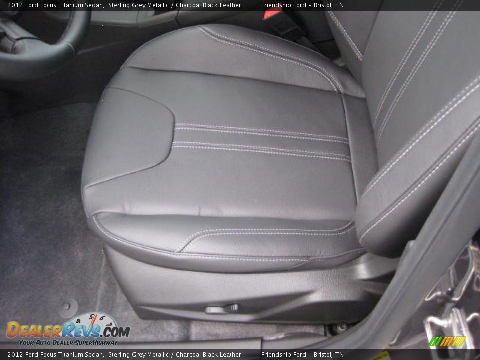 Charcoal Black Leather Interior - 2012 Ford Focus Titanium Sedan Photo #14