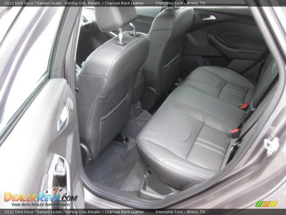 Charcoal Black Leather Interior - 2012 Ford Focus Titanium Sedan Photo #16