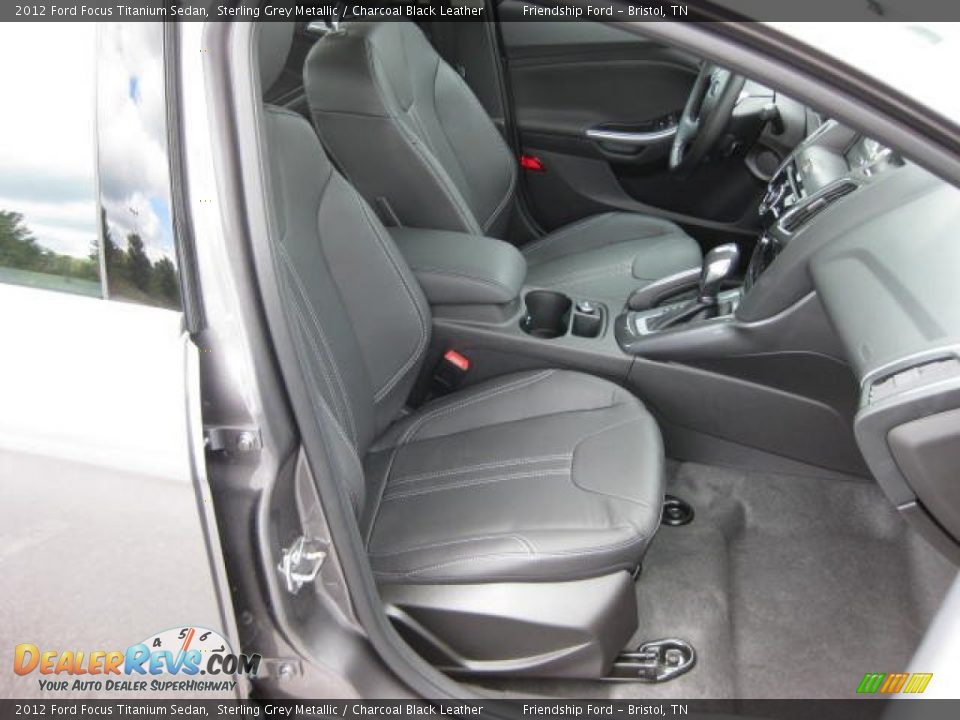 Charcoal Black Leather Interior - 2012 Ford Focus Titanium Sedan Photo #19