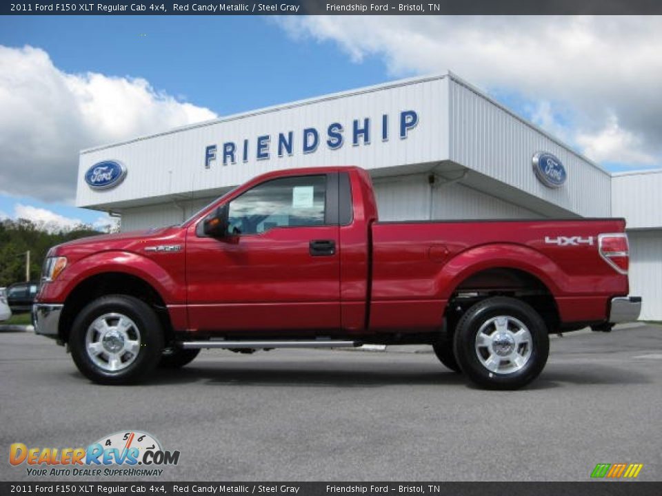 2011 Ford F150 XLT Regular Cab 4x4 Red Candy Metallic / Steel Gray Photo #1