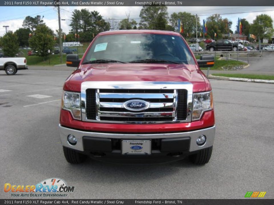 2011 Ford F150 XLT Regular Cab 4x4 Red Candy Metallic / Steel Gray Photo #3