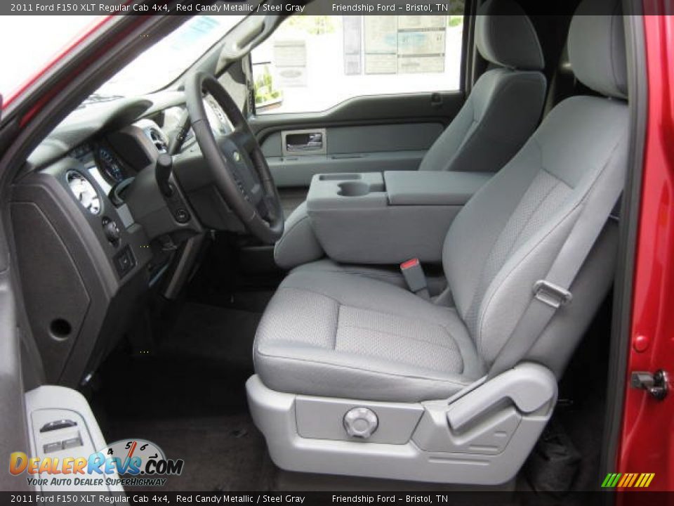 Steel Gray Interior - 2011 Ford F150 XLT Regular Cab 4x4 Photo #12