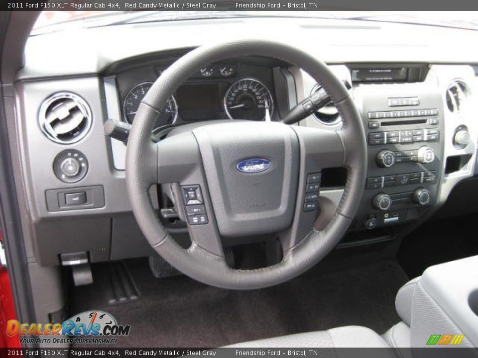 2011 Ford F150 XLT Regular Cab 4x4 Steering Wheel Photo #15