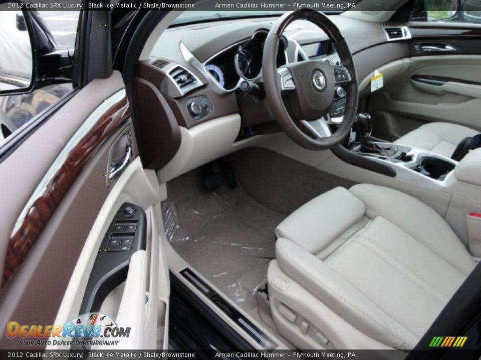 2012 Cadillac SRX Luxury Black Ice Metallic / Shale/Brownstone Photo #6
