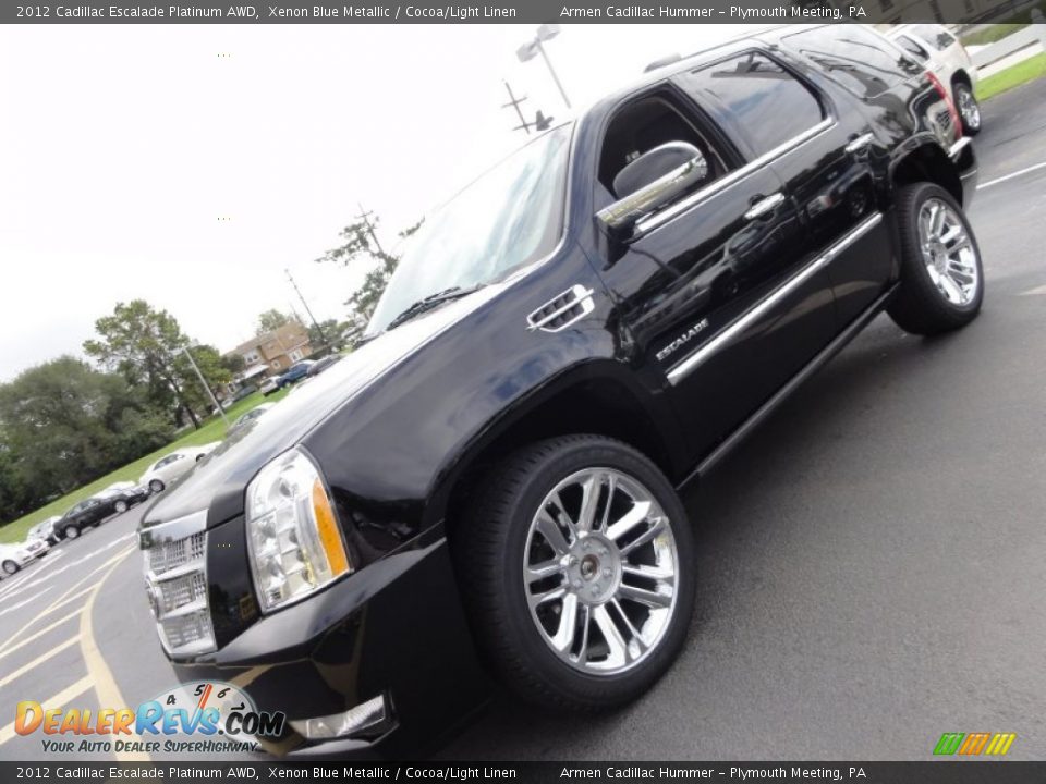 2012 Cadillac Escalade Platinum AWD Xenon Blue Metallic / Cocoa/Light Linen Photo #1