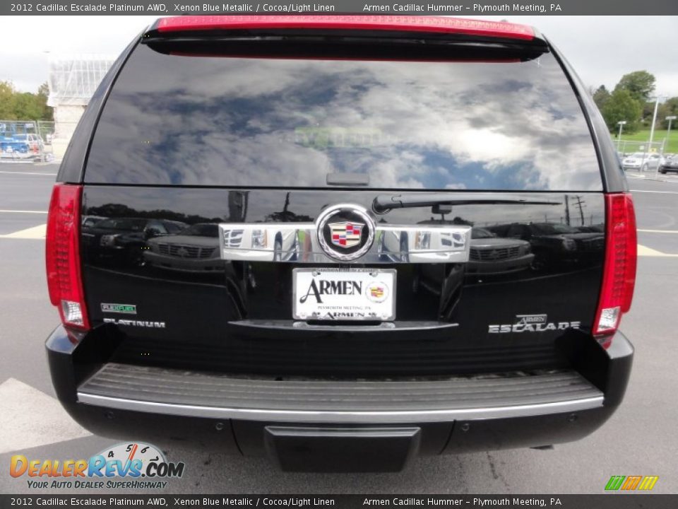 2012 Cadillac Escalade Platinum AWD Xenon Blue Metallic / Cocoa/Light Linen Photo #4