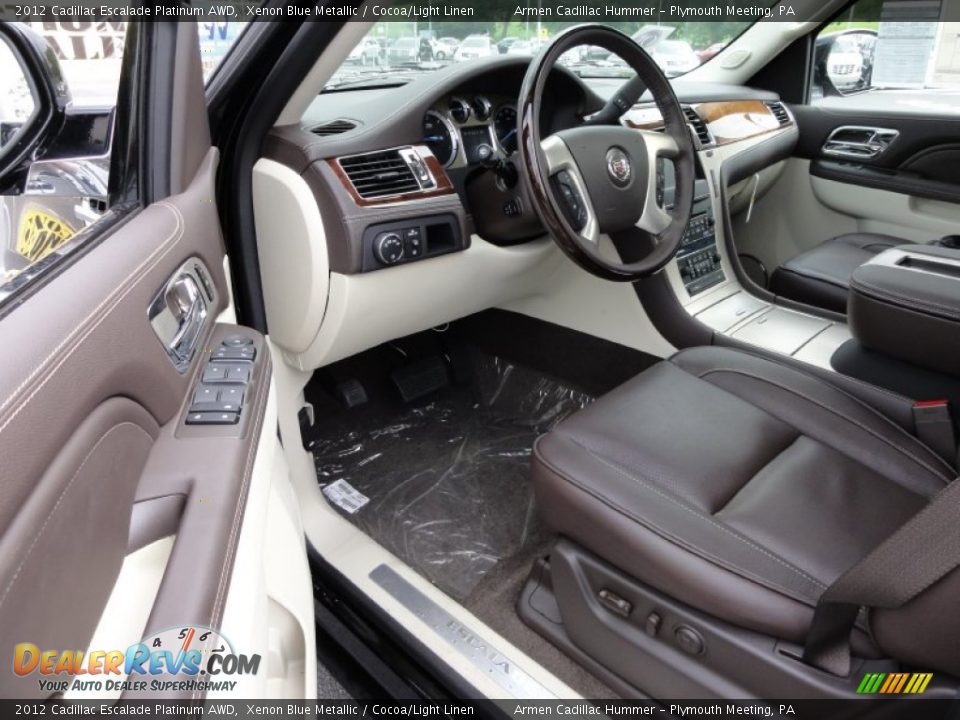Cocoa/Light Linen Interior - 2012 Cadillac Escalade Platinum AWD Photo #6