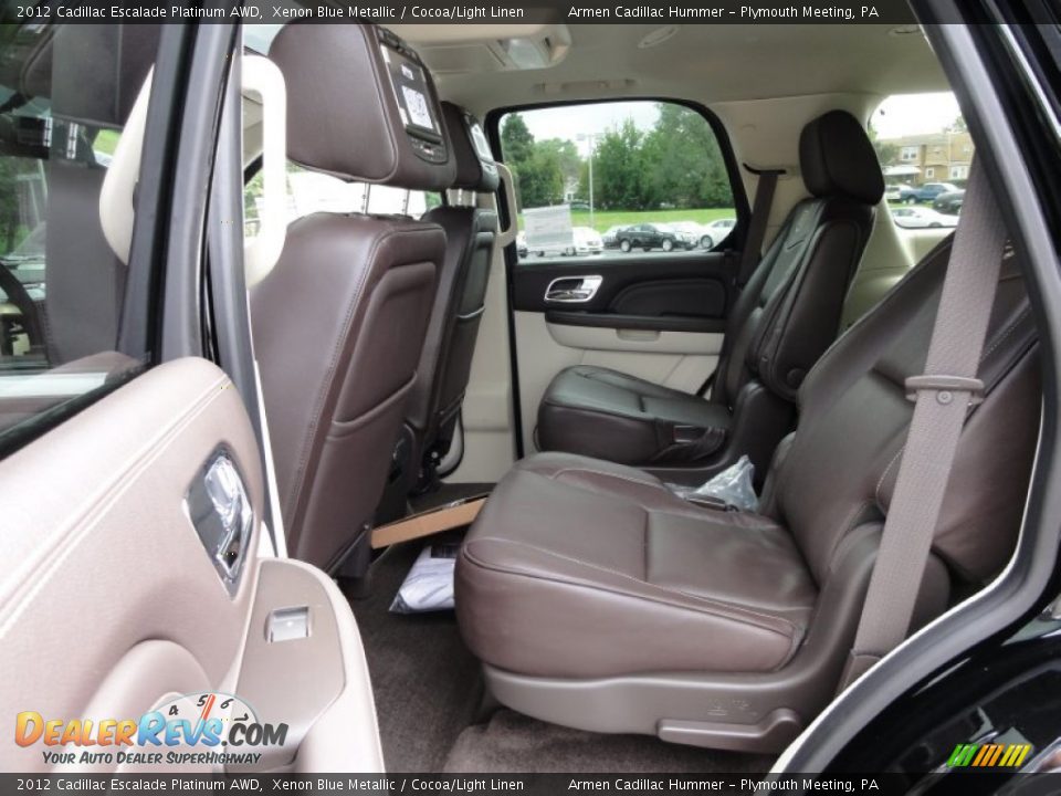 Cocoa/Light Linen Interior - 2012 Cadillac Escalade Platinum AWD Photo #7