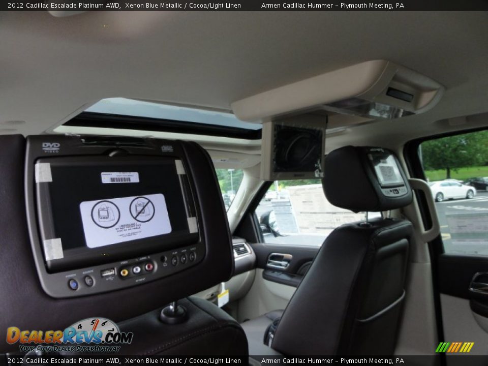 2012 Cadillac Escalade Platinum AWD Xenon Blue Metallic / Cocoa/Light Linen Photo #8
