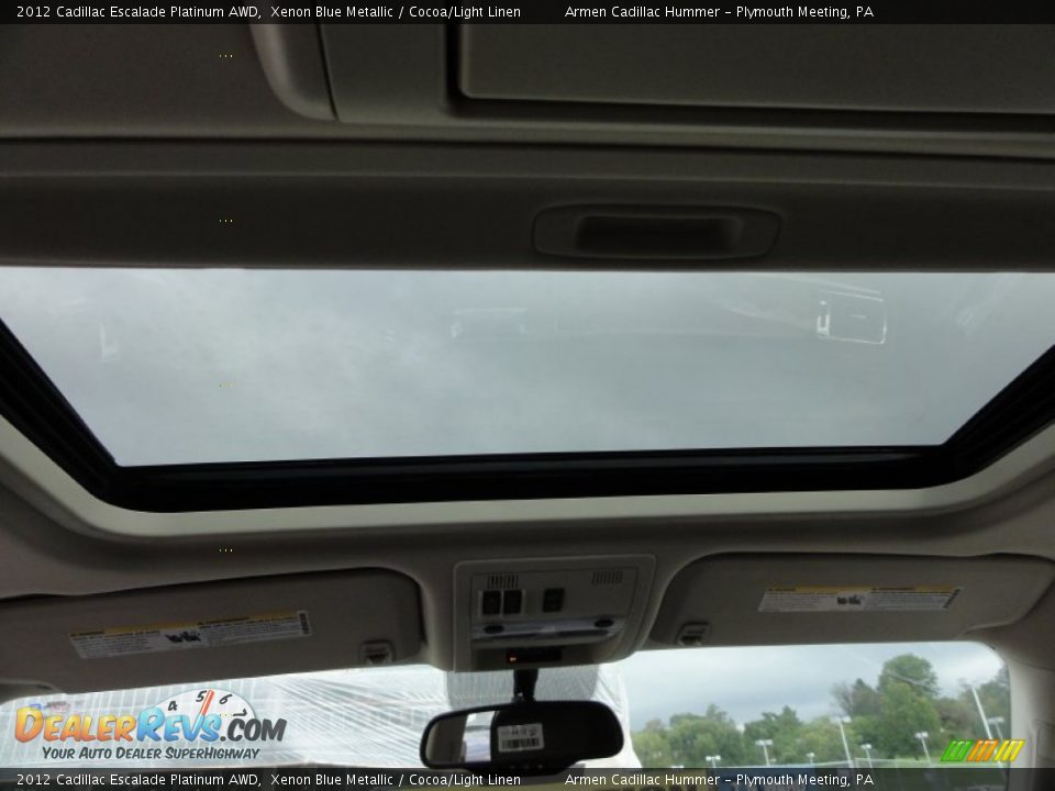 Sunroof of 2012 Cadillac Escalade Platinum AWD Photo #10