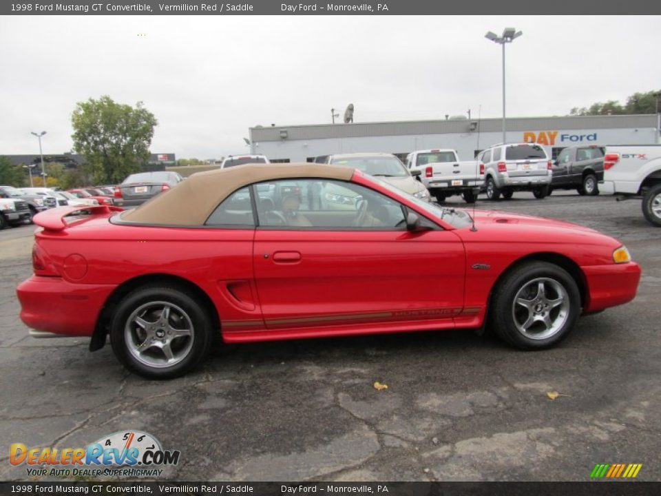 Vermillion Red 1998 Ford Mustang GT Convertible Photo #4