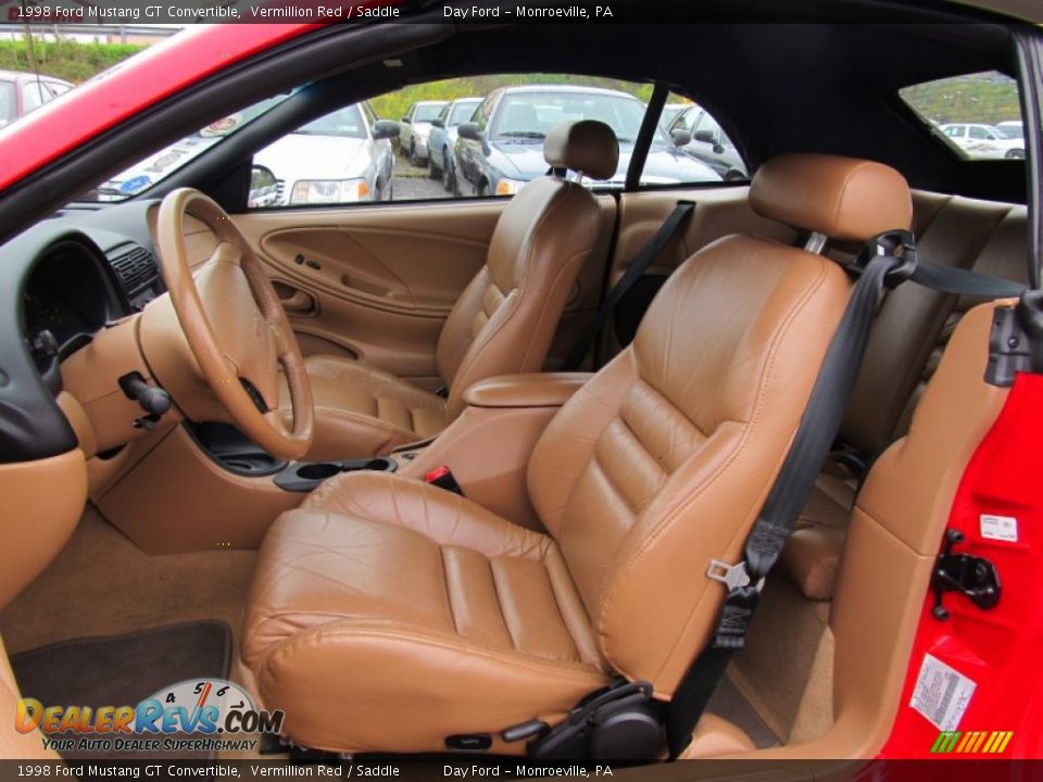 Saddle Interior - 1998 Ford Mustang GT Convertible Photo #8