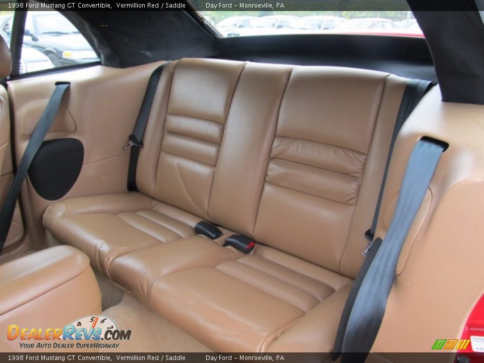 Saddle Interior - 1998 Ford Mustang GT Convertible Photo #9
