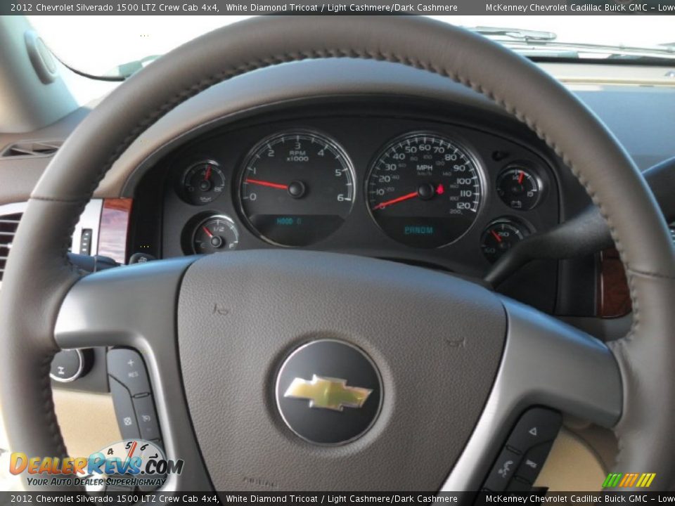 2012 Chevrolet Silverado 1500 LTZ Crew Cab 4x4 White Diamond Tricoat / Light Cashmere/Dark Cashmere Photo #12