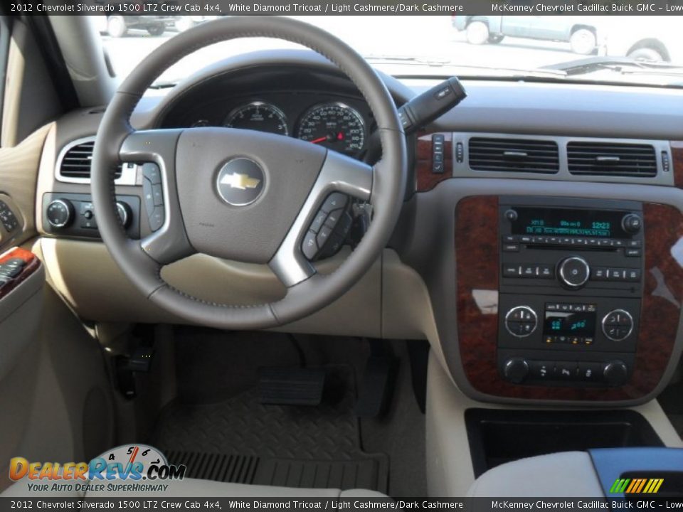 2012 Chevrolet Silverado 1500 LTZ Crew Cab 4x4 White Diamond Tricoat / Light Cashmere/Dark Cashmere Photo #15