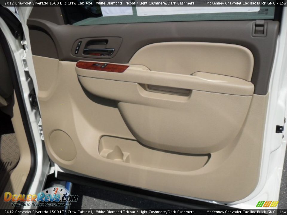 2012 Chevrolet Silverado 1500 LTZ Crew Cab 4x4 White Diamond Tricoat / Light Cashmere/Dark Cashmere Photo #21