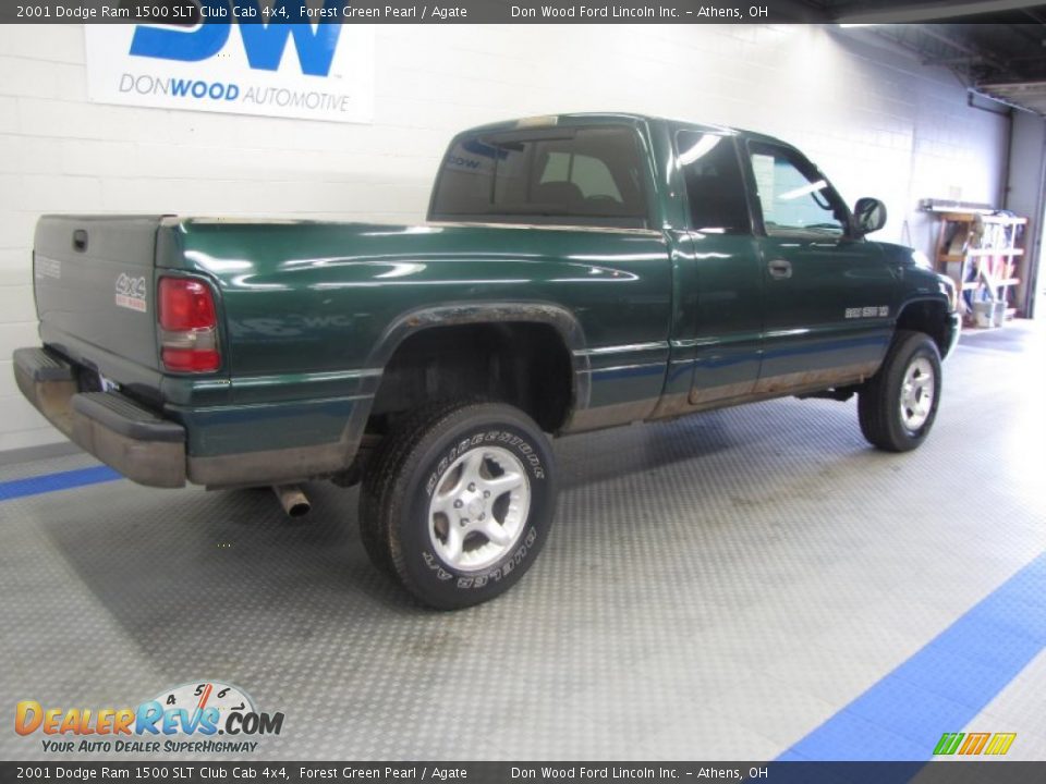2001 Dodge Ram 1500 SLT Club Cab 4x4 Forest Green Pearl / Agate Photo #3
