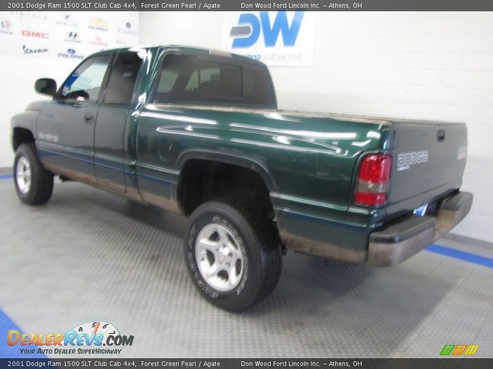 2001 Dodge Ram 1500 SLT Club Cab 4x4 Forest Green Pearl / Agate Photo #4