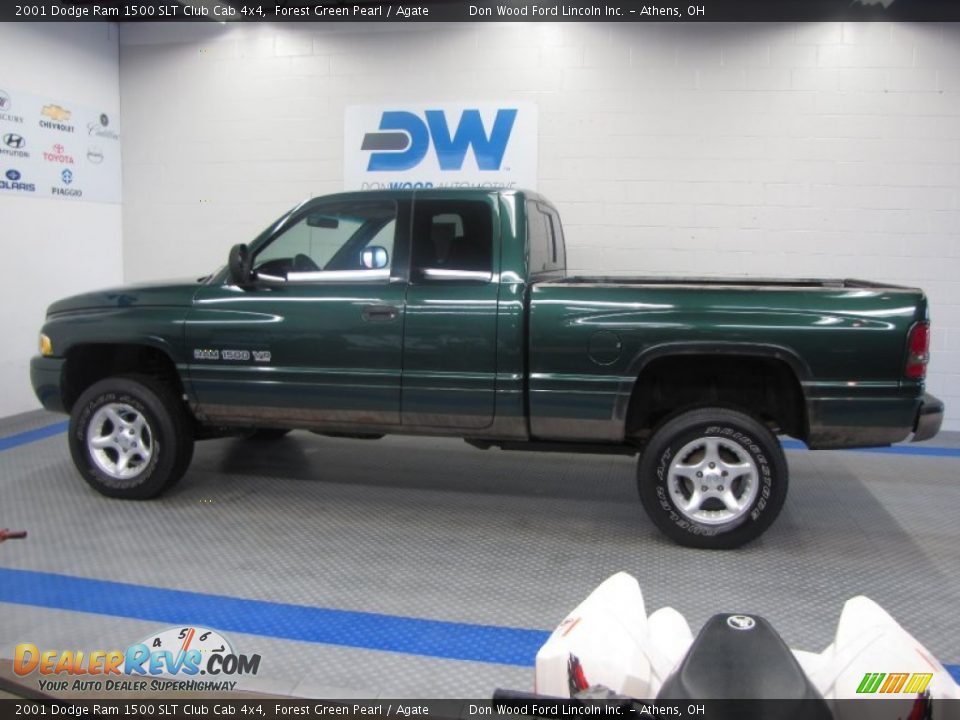 2001 Dodge Ram 1500 SLT Club Cab 4x4 Forest Green Pearl / Agate Photo #5