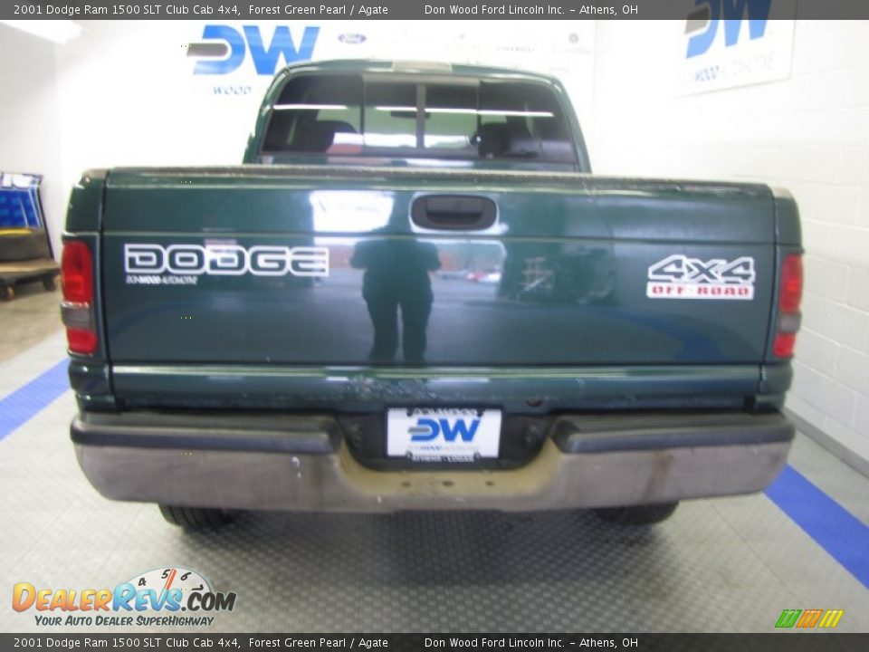 2001 Dodge Ram 1500 SLT Club Cab 4x4 Forest Green Pearl / Agate Photo #7