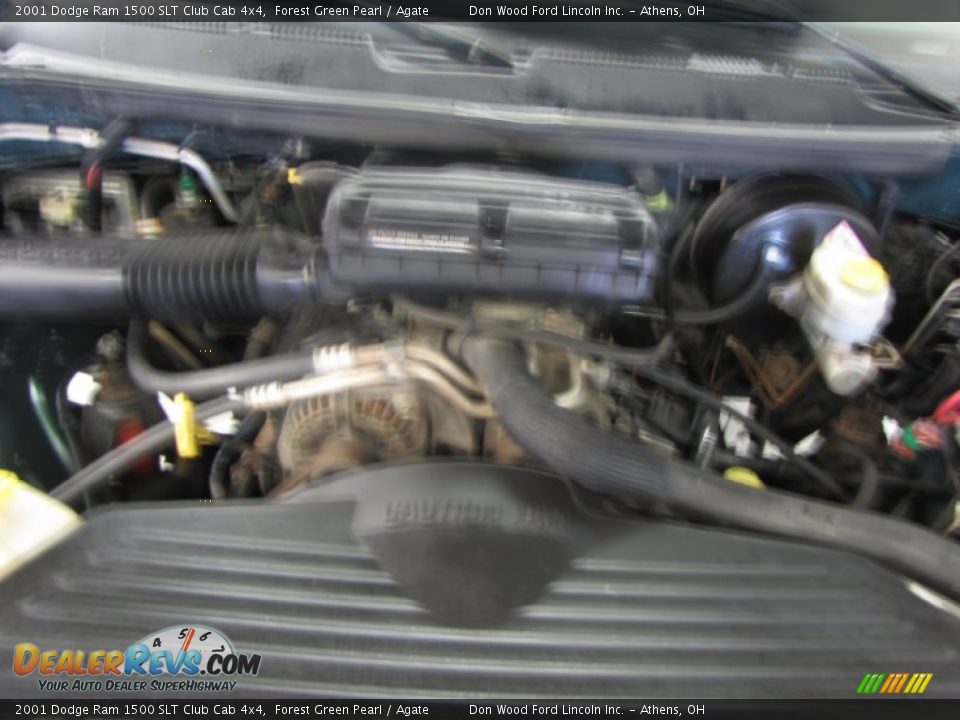 2001 Dodge Ram 1500 SLT Club Cab 4x4 Forest Green Pearl / Agate Photo #18