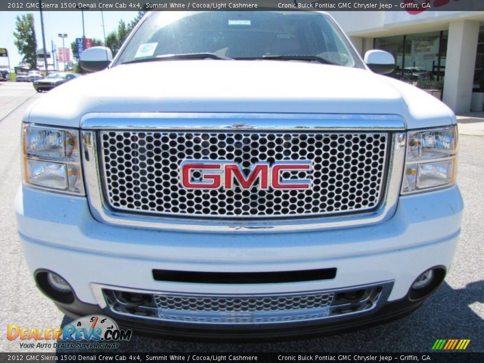 2012 GMC Sierra 1500 Denali Crew Cab 4x4 Summit White / Cocoa/Light Cashmere Photo #2