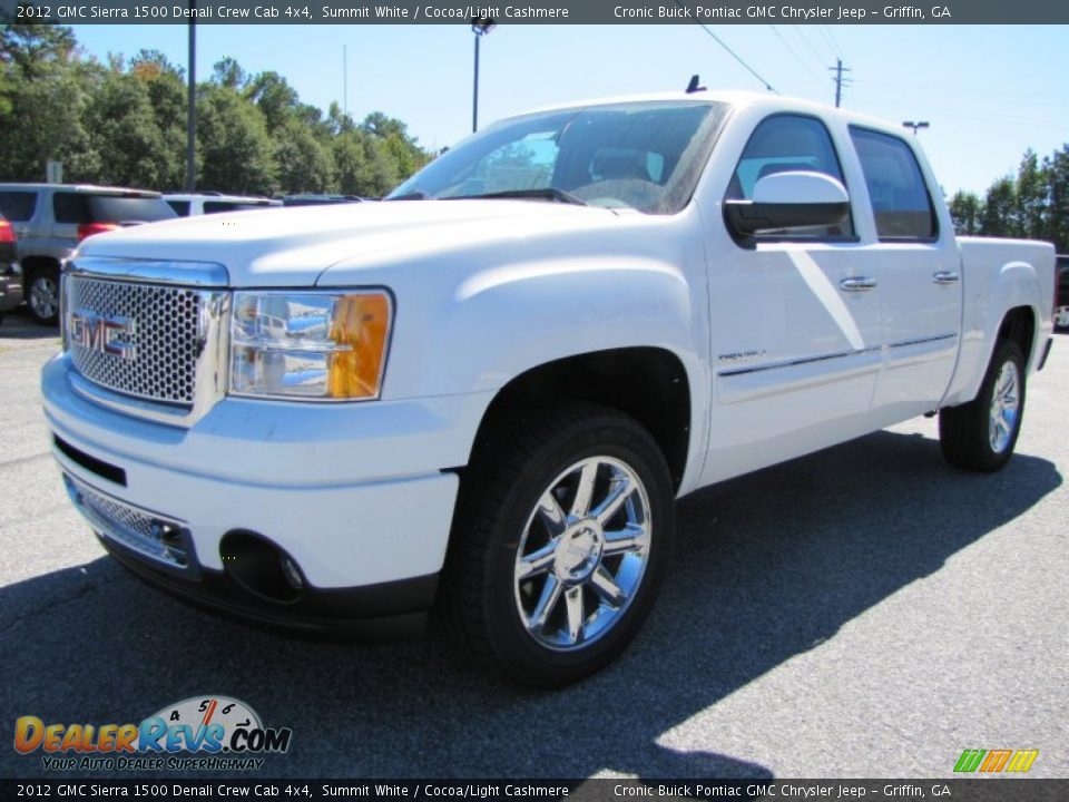 2012 GMC Sierra 1500 Denali Crew Cab 4x4 Summit White / Cocoa/Light Cashmere Photo #3