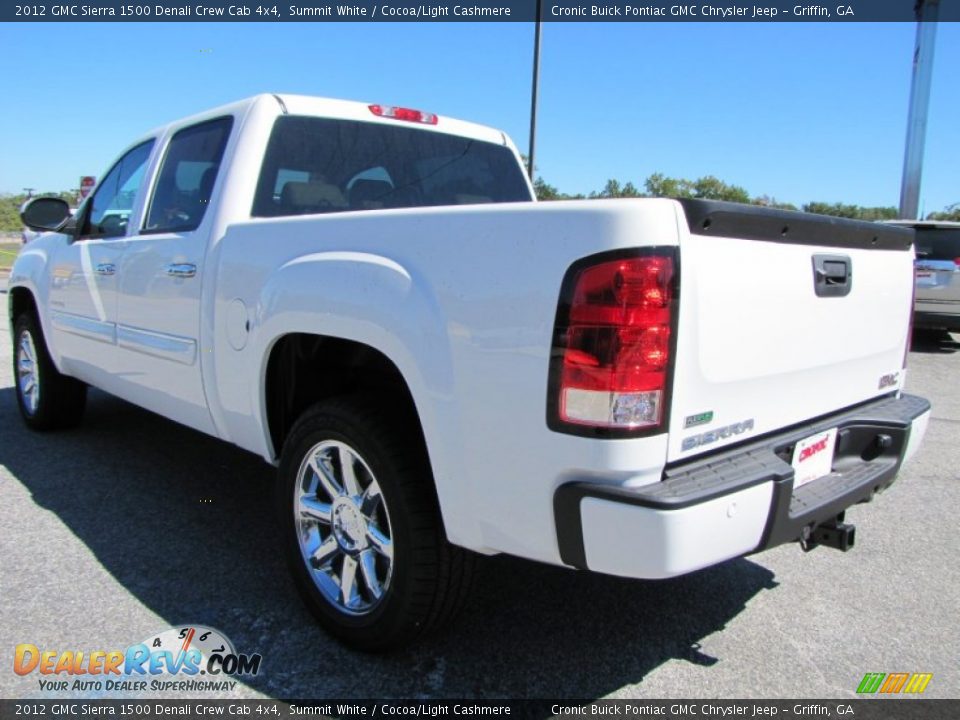 2012 GMC Sierra 1500 Denali Crew Cab 4x4 Summit White / Cocoa/Light Cashmere Photo #5