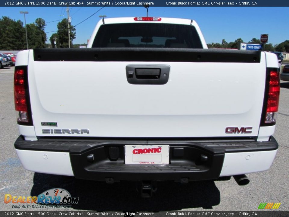 2012 GMC Sierra 1500 Denali Crew Cab 4x4 Summit White / Cocoa/Light Cashmere Photo #6