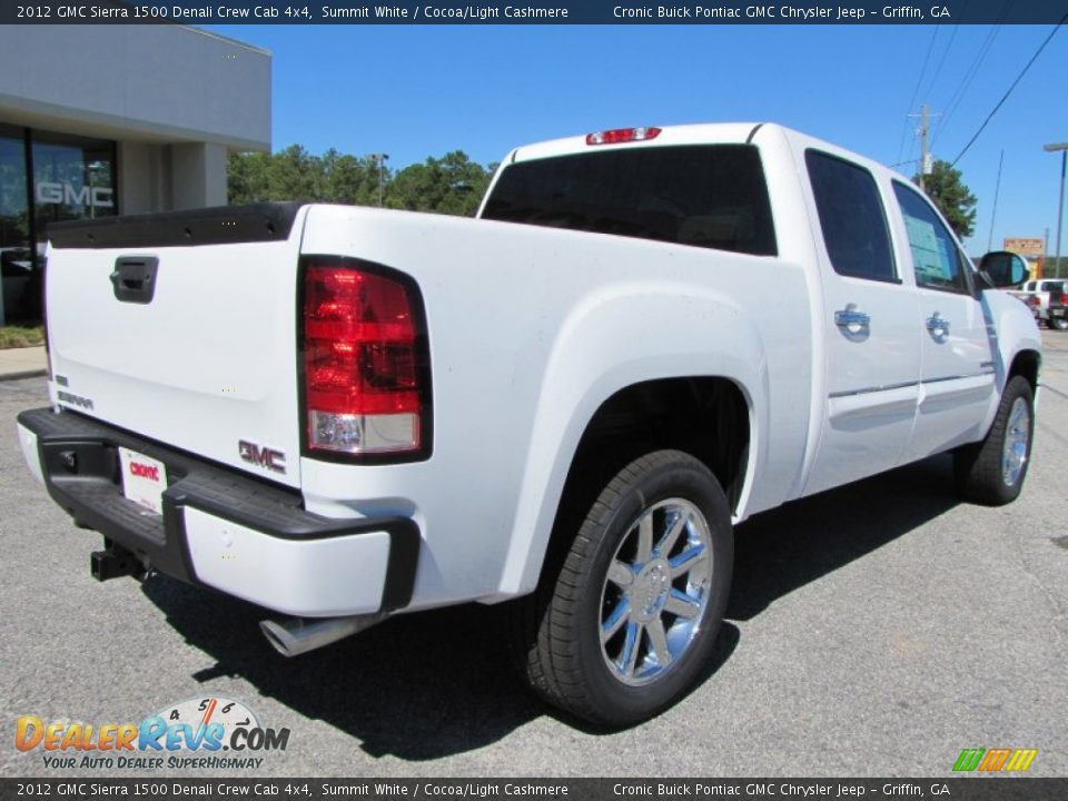 2012 GMC Sierra 1500 Denali Crew Cab 4x4 Summit White / Cocoa/Light Cashmere Photo #7