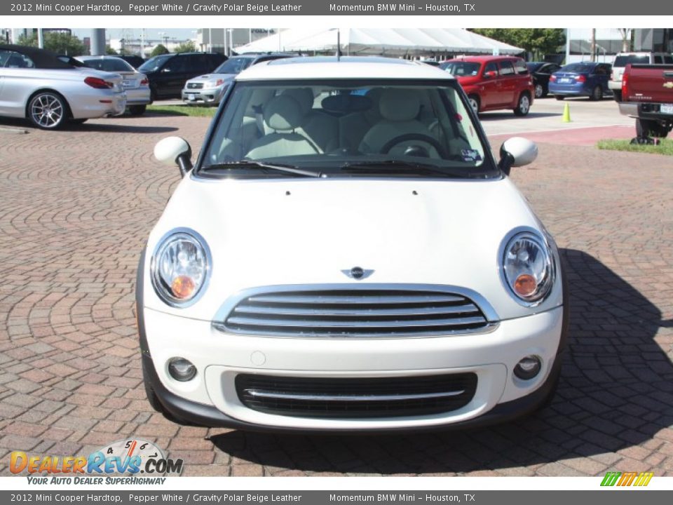 2012 Mini Cooper Hardtop Pepper White / Gravity Polar Beige Leather Photo #2