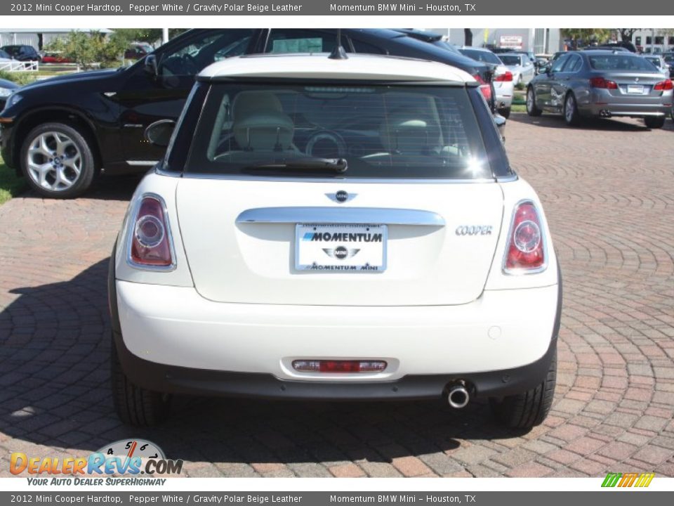 2012 Mini Cooper Hardtop Pepper White / Gravity Polar Beige Leather Photo #7